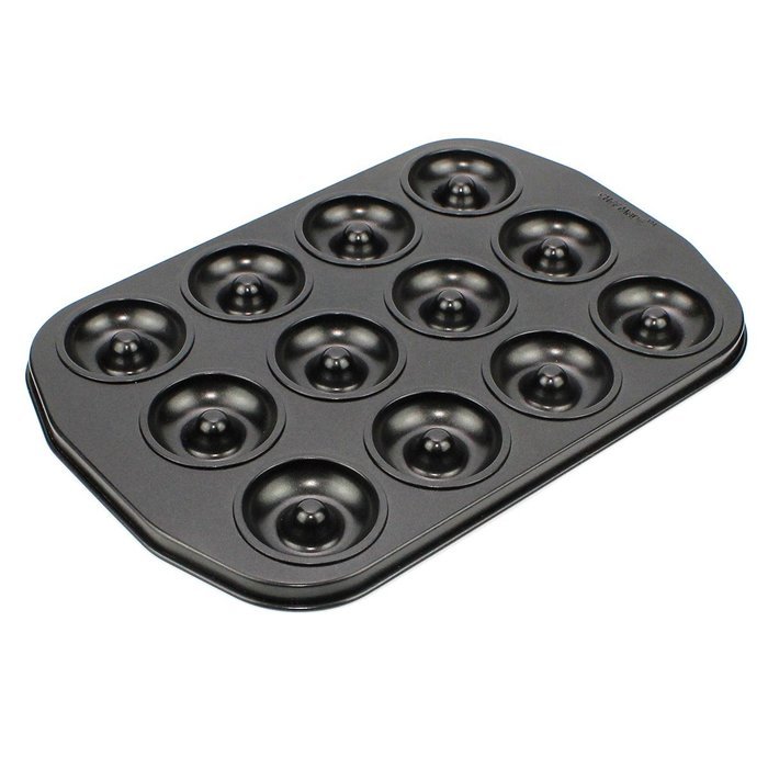 Ezeso 12-Cavity Nonstick Cast Aluminum Donut Pan,Muffin Cups Cake ...