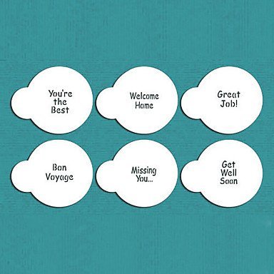 Sher Encouragement Lettering Cupcake Stencil Set, Cupcake Stencil, Stencil for Cake Decorating,