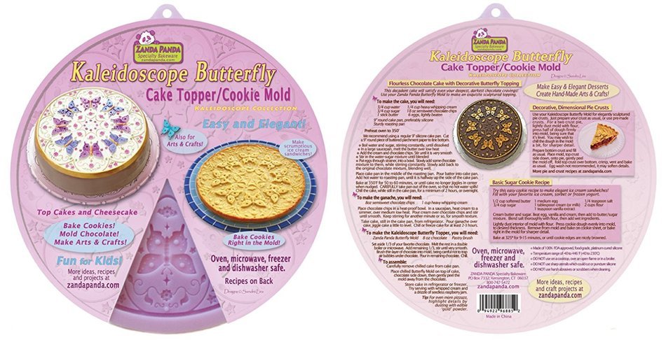 Zanda Panda 9-Inch Kaleidoscope Butterfly Mold, Lavender Frost
