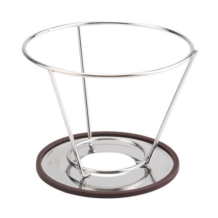 Uten Reusable Stainless Steel Pour Over Coffee Brewer Dripper Filter Cone with Double Layer Fine Mesh (2 cup) N10