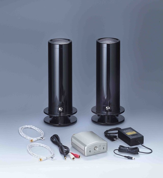 SHIROKUMA time domain license model speaker SuperPod (with amplifier) Piano Black TD-121