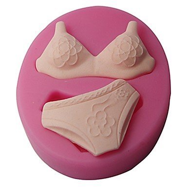 Sher FOUR-C DIY Baking Mold Bra And Underwear Gum Paste Molds Color Pink N2
