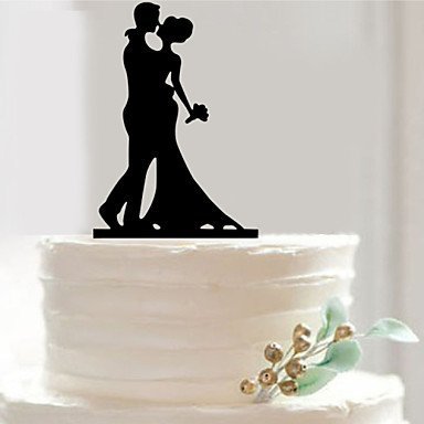 Y&XL&H Bride Groom Silhouette Wedding Cake Topper Personalize Cake Accessory Fondant Decorations Tools Acrylic...