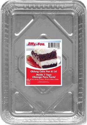 Jiffy Oblong Cake Pan and Lid (Pack of 12)