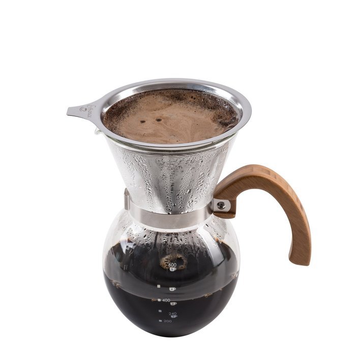 Essence Stainless Steel Pour Over Coffee Maker - 4 Cups - | Highest Quality Dripper with Stand | Reusable Double... N4