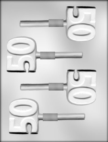 CK Products 2-Inch Number 50 Sucker Chocolate Mold