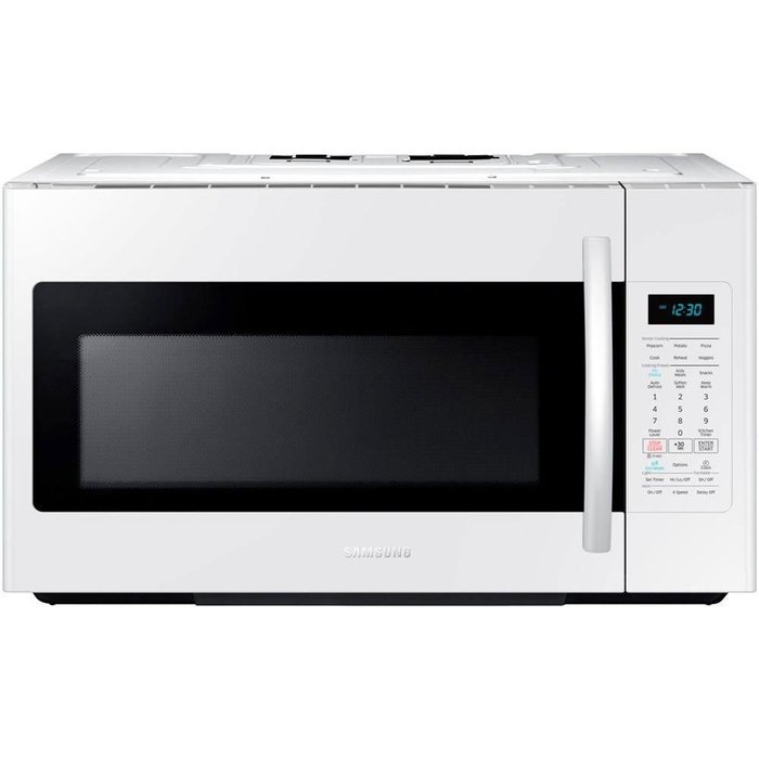 Samsung ME18H704SFW 1.8 Cu. Ft. 1000W Over-the-Range Microwave, White