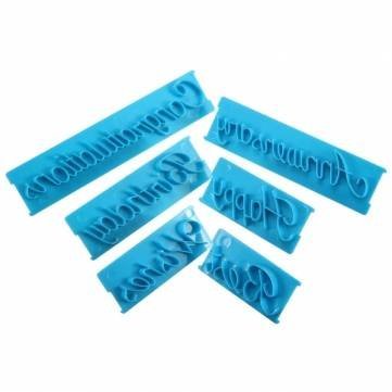 UR Bakeware Happy Birthday Letters Cake Cutter Embosser Biscuit Cookie Baking Molds N5