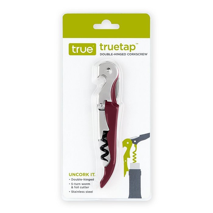 Truetap Black Double Hinged Waiter's Corkscrew by True N3