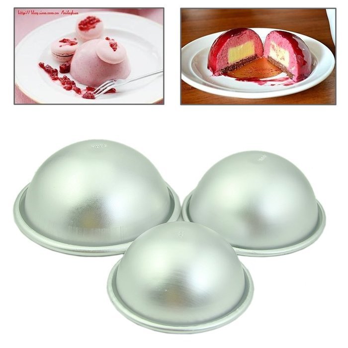 YSTD&reg; DIY Hemisphere Half Round Cake Pan Mold Chocolate Pudding Bake Tray Mould (7CM) N3