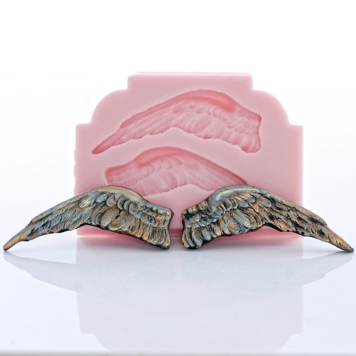 Small Angel Wing Small Silicone Mold Food Safe Fondant, Candy, Gum Paste,.Craft or Jewelry Mold Resin, Clay, Flexible... N3