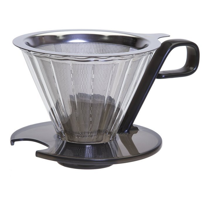 Primula Seneca 1-Cup Pour Over Coffee Maker &ndash; Temperature Safe Glass Cone and Doubled Lined Stainless Steel Mesh...