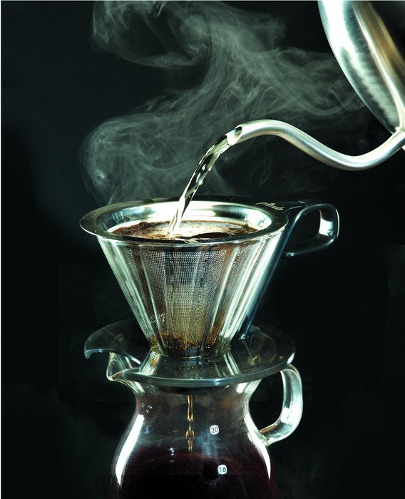 Primula Seneca 1-Cup Pour Over Coffee Maker &ndash; Temperature Safe Glass Cone and Doubled Lined Stainless Steel Mesh... N3
