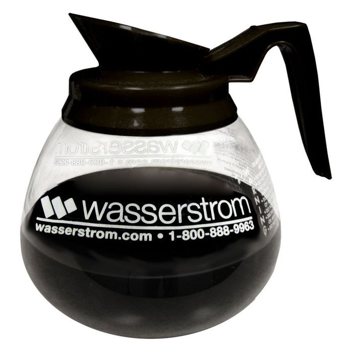 Bloomfield 4H-REG15430BL3 Blk Handle Pot w/ Wasserstrom Logo - 3 / CS