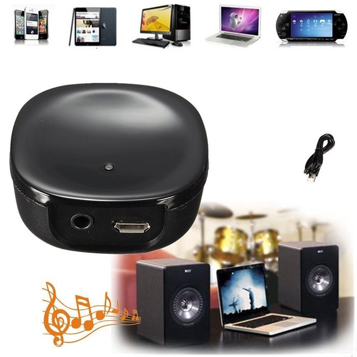 Academyus Handfree Bluetooth 4.1 Music Receiver Dongle Adapter with 3.5mm AUX Car Speaker N6