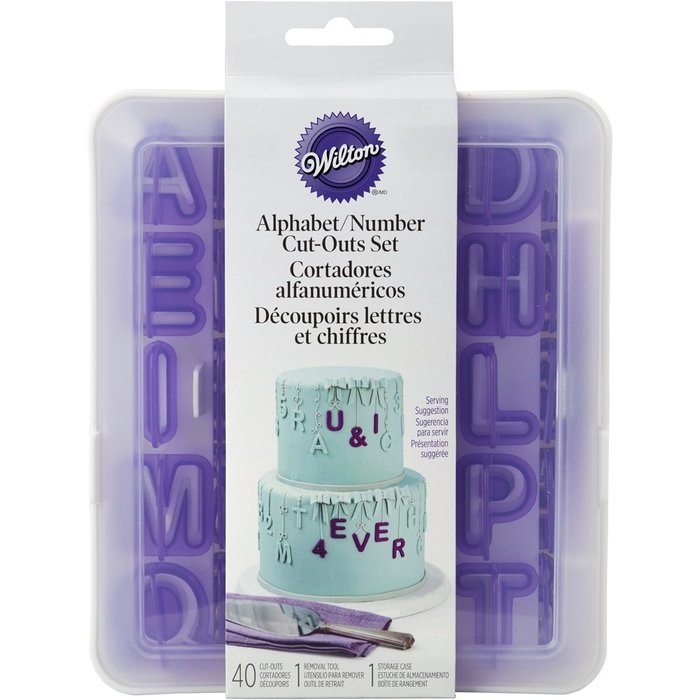Wilton 417-7554 40 Piece Alphabet & Numbers Fondant Cut-Outs Set N2