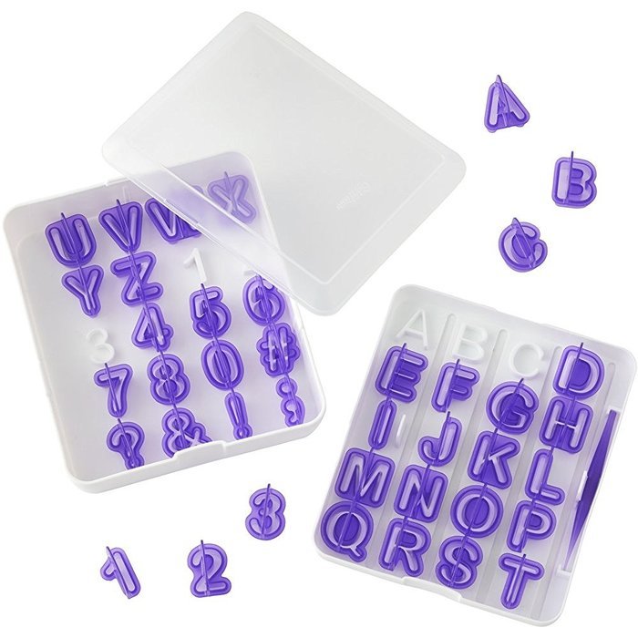 Wilton 417-7554 40 Piece Alphabet & Numbers Fondant Cut-Outs Set N3