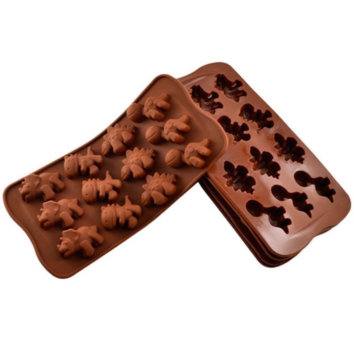 NEW Dinosaurs 12-Cav Chocolate Cookie Pastry DIY Silicone Baking Mould #AF