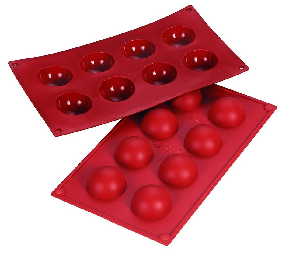 Fat Daddio's Silicone Bakeware Half Sphere, 1 Ounce