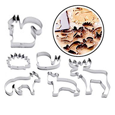 Y&XL&H Set of 6 Animal Pastry Cutter Xmass Deer Cookie Cake Maker