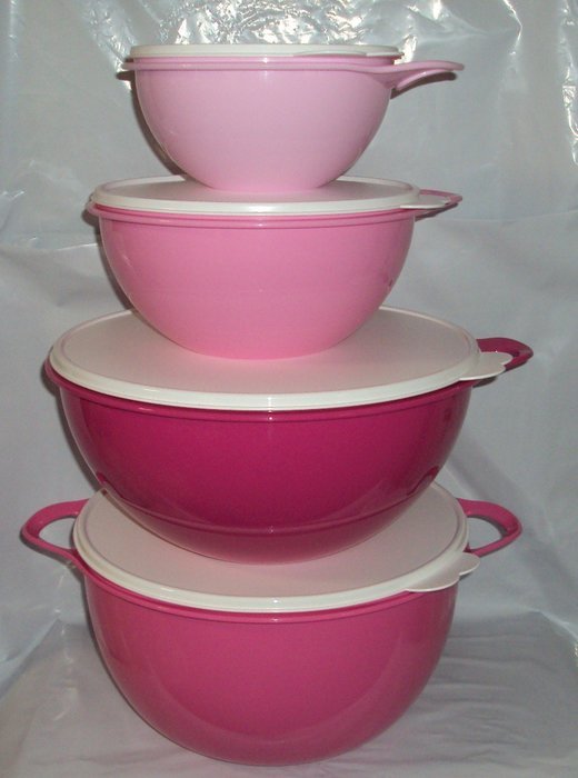 Tupperware 6 12 32 42 C Thatsa Mega Bowl Mixing Bowls Set 4 Different Pink
