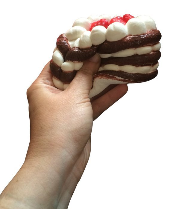 Squishy & Slow Rise SCENTED Eric Next Series JUMBO Strawberry Cake & Bonus Random Jenna Lyn Squishy! (Chocolate...