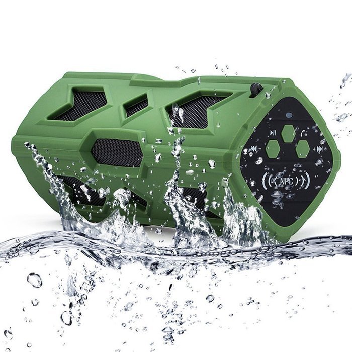 SinoPro Waterproof Dustproof and Shockproof Bluetooth 4.0 NFC Speaker with 3600mAh Battery Power Bank for Shower... N12