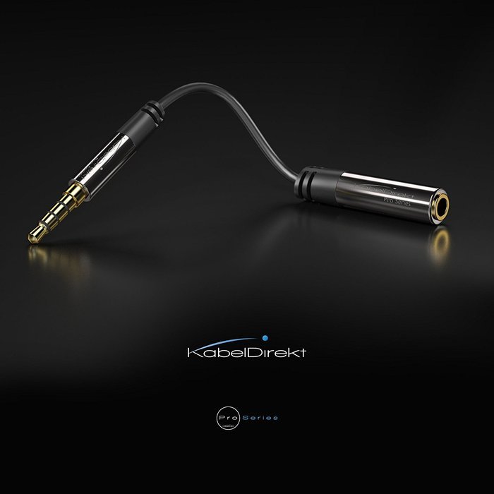 KabelDirekt (0,5 ft) Y Adapter ( 1 x 3.5mm female to 2 x RCA male) - PRO Series N2
