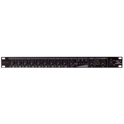 Factor SPA-12 Pre-Amp 12-In/5-Out 1U Rack Mount