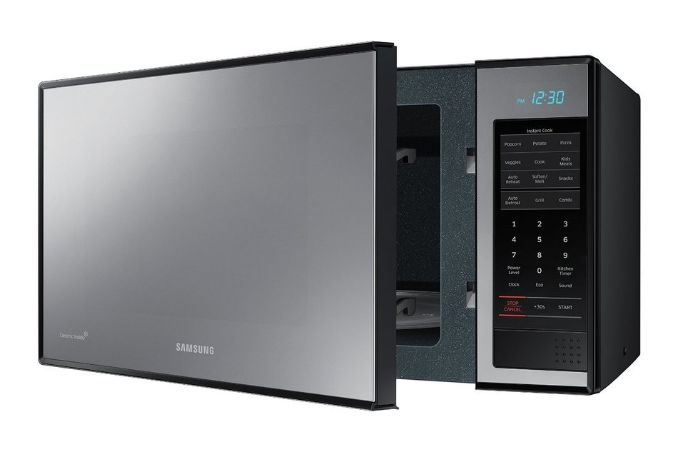 Samsung Counter Top Microwave, 1.1 Cubic Feet, Black with Mirror Finish N3