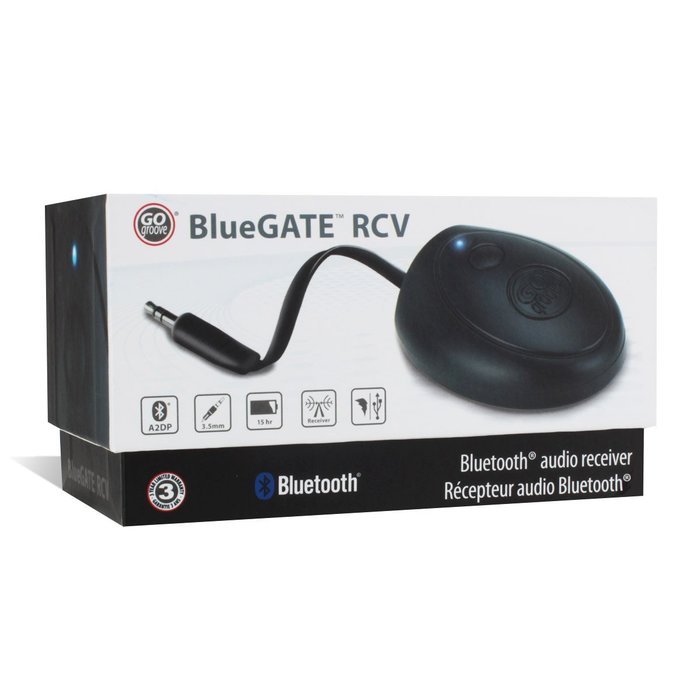 GOgroove BlueGATE RCV Bluetooth Audio Receiver with A2DP and 15-hour Runtime for Stereos , Portable Speakers... N9