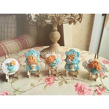 Y&XL&H Classic Flower Vase Shaped Fondant Cake Chocolate Silicone Mold,Cupcake Decoration Tools,L12.8cmW5.9cmH1.2cm N2