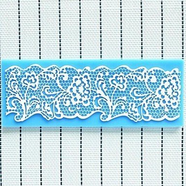 Y&XL&H Lace Fondant Cake Chocolate Resin Clay Candy Silicone Mold Mat,L17.8cmW6.5cmH0.4cm