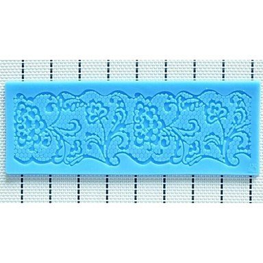 Y&XL&H Lace Fondant Cake Chocolate Resin Clay Candy Silicone Mold Mat,L17.8cmW6.5cmH0.4cm N2