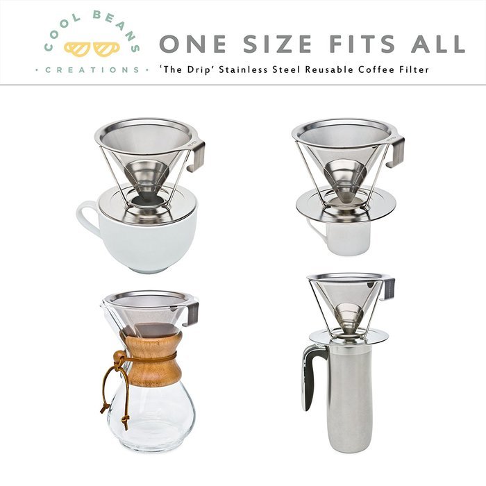 Reusable Pour Over Coffee Filter with Upgraded Cup Stand, Handle, and Stainless Steel - Portable Paperless Drip... N6