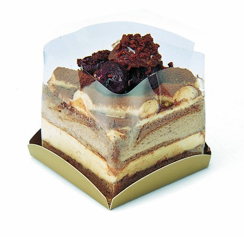 Welcome Home Brands Square Cake Plate, Gold, 500 Pieces Per Pack