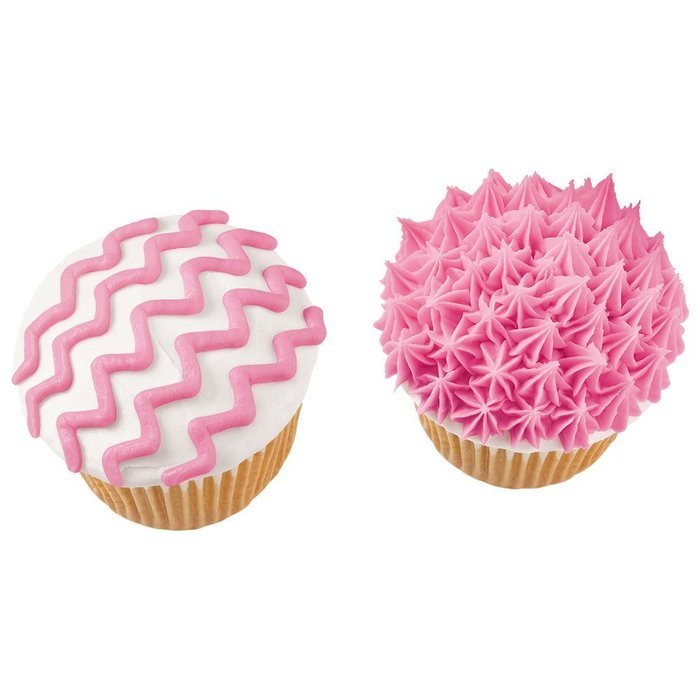 Wilton 704-0192 Icing Pouch with Tips, 8-Ounce, Pink N3