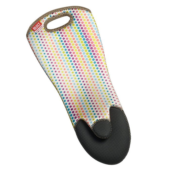 BUILT NY Sizzler Neoprene Oven Mitt, Plum Dot N5