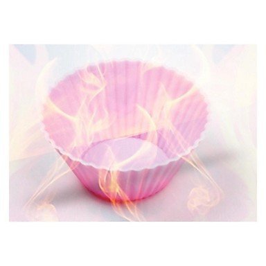 Sher 5PCS Bakeware Silicone Round Baking Molds Muffin Cup Color Random N3