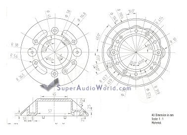 High Frequency Replacement Diaphragm for Peavey 22X, 22XT, 22XT Plus, 22A, 22 Aftermarket Repair Kit