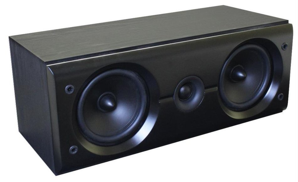 Center Channel Speaker- Dual 5" 2-way design, simulated black ash finish