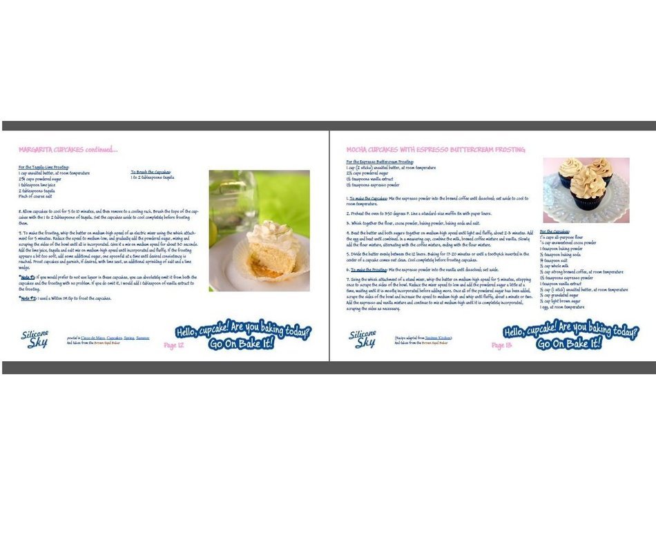 Silicone Baking Cup Molds - Pastel Baby Blue and Pink - By Siliconesky - !10 Recipe Ebook Included! Quality Silicone... N3