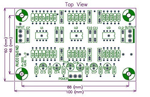 Electronics-Salon Stereo MM Phono RIAA Preamplifier Module Board, OPA2134 N6