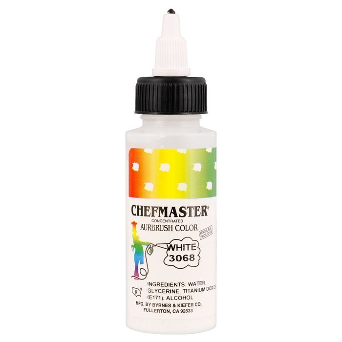 Chefmaster by US Cake Supply 2-Ounce Airbrush Cake Food Color White