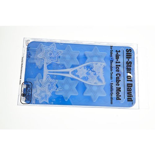 The Kosher Cook KCBW0142 3 in 1 Silicone Star of David Ice Mold N2