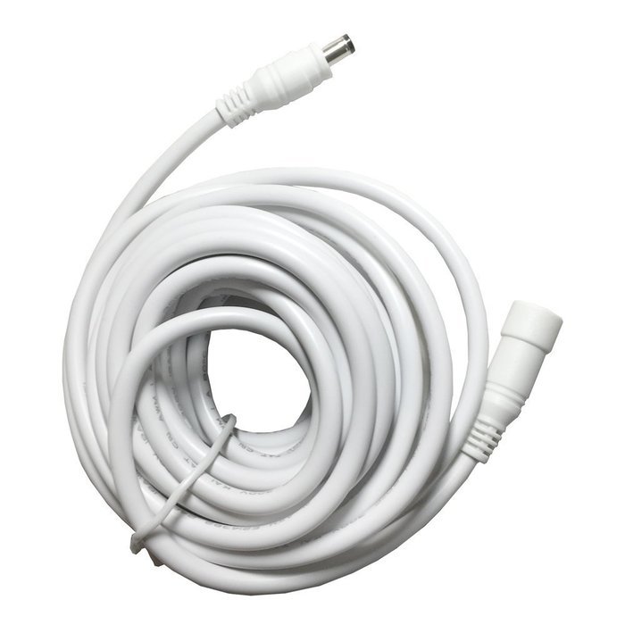 Hanvex HDX20W 20ft 18AWG 2.1mm x 5.5mm DC Plug Extension Cable for Power Adapter, White, Heavy Duty N4