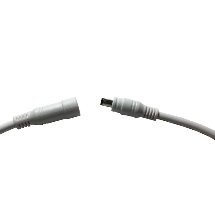 Hanvex HDX20W 20ft 18AWG 2.1mm x 5.5mm DC Plug Extension Cable for Power Adapter, White, Heavy Duty N6