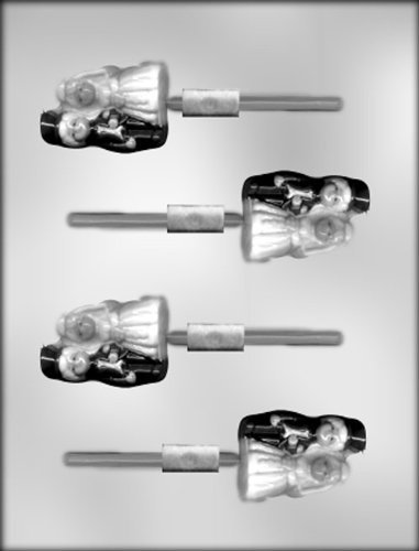 CK Products 2-1/8-Inch Bride & Groom Sucker Chocolate Mold