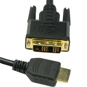InstallerParts 6Ft HDMI Male to DVI-D Single Male Cable -- Gold Plated -- Professional Series -- Supports Full...