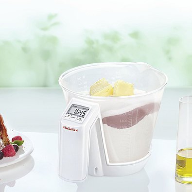 Leifheit Soehnle Baking Star Digital Kitchen Scale l Measuring Cup, Mixing Bowl, and Scale All in One N2